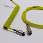 Neon Yellow on Turquoise Coiled Cable