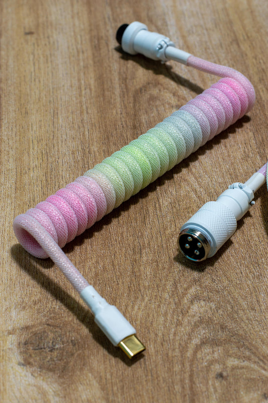 Pastel Rainbow Coiled Cable
