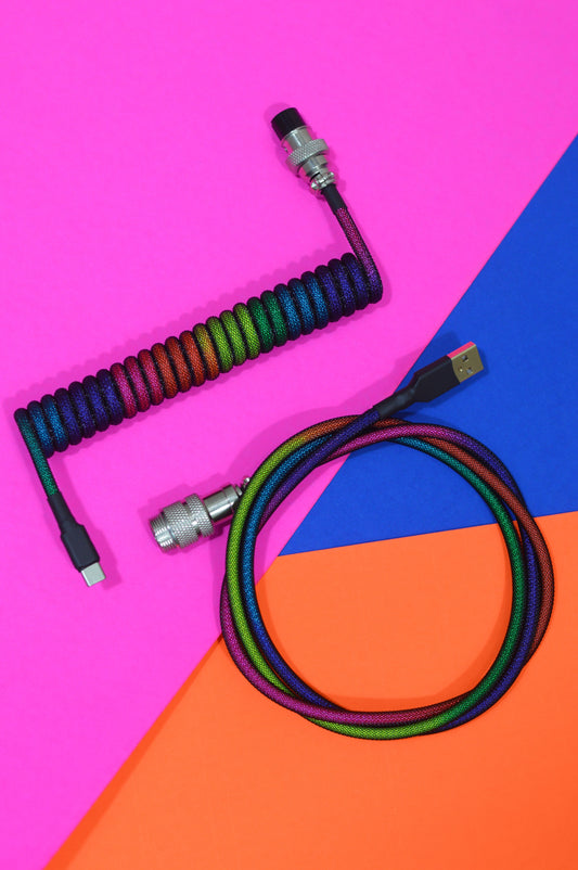 Dark Rainbow Coiled Cable
