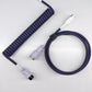Black Purple Coiled Cable